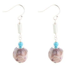 Load image into Gallery viewer, Purple Agate Chucky Sterling Silver Drop Earrings