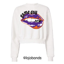 Load image into Gallery viewer, Game Day Lips Cropped Sweatshirt