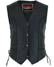 Load image into Gallery viewer, Enchantia Women's leather motorcycle vest