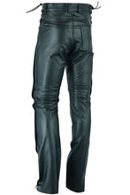 Load image into Gallery viewer, Road Rage Black leather motorcycle chaps