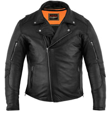 Load image into Gallery viewer, Black Speed Men's Motorcycle Leather Jacket  – Smart Access Pocket