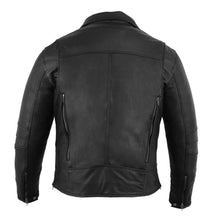 Load image into Gallery viewer, Black Speed Men's Motorcycle Leather Jacket  – Smart Access Pocket