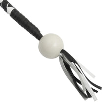 Load image into Gallery viewer, GBW212B Leather Biker Whip-White/black W / White Pool Ball
