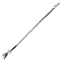 Load image into Gallery viewer, GBW212B Leather Biker Whip-White/black W / White Pool Ball