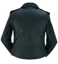 Load image into Gallery viewer, Women's Classic Plain Side Fitted M/C Style Jacket