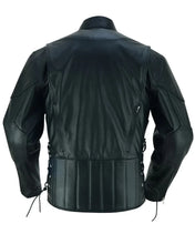 Load image into Gallery viewer, AM Knucklehead Premium Black Men's Leather Motorcycle Jacket