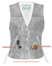 Load image into Gallery viewer, Women's Antique Brown Single Back Panel Concealed Carry Vest