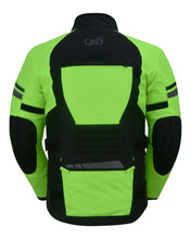 Load image into Gallery viewer, 4-Season Hi-Vis Mens Textile Motorycyle Jacket  Waterproof &amp; Ventilated