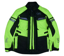 Load image into Gallery viewer, 4-Season Hi-Vis Mens Textile Motorycyle Jacket  Waterproof &amp; Ventilated