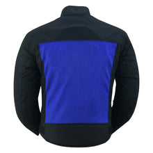 Load image into Gallery viewer, Cross Wind Micro Mesh Mens Motorcycle Jacket - Blue