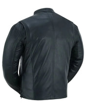 Load image into Gallery viewer, Men&#39;s Lightweight Drum Dyed Naked Lambskin Jacket - Black
