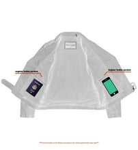 Load image into Gallery viewer, Moonlight Women&#39;s Navy Blue Fashion Leather Jacket