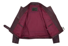 Load image into Gallery viewer, Rose Glow Women's Oxblood Fashion Leather Jacket