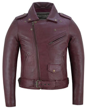 Load image into Gallery viewer, Rose Glow Women's Oxblood Fashion Leather Jacket