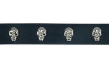 Load image into Gallery viewer, BLT Skull Heads Black Genuine Leather Belt