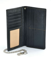 Load image into Gallery viewer, BWC236 Black Texas Star Concho Leather Wallet