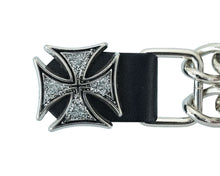 Load image into Gallery viewer, PKV142D Vest Extender - Iron Cross with Silver Glitter