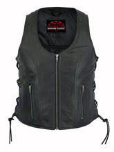 Load image into Gallery viewer, Women's Stylish Open Neck Side Lace Zipper Front Vest