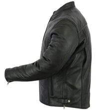 Load image into Gallery viewer, Men's Black Scooter Leather Jacket