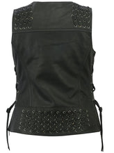 Load image into Gallery viewer, Women's Vest with Grommet and Lacing Accents