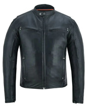 Load image into Gallery viewer, Men&#39;s Lightweight Drum Dyed Naked Lambskin Jacket - Black