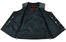 Load image into Gallery viewer, Women's Gray Vest with Grommet and Lacing Accents