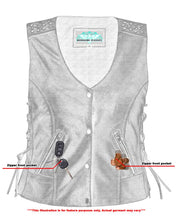 Load image into Gallery viewer, Women's Gray Vest with Grommet and Lacing Accents