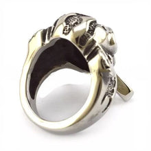 Load image into Gallery viewer, R31 Stainless Steel X Skull Biker Ring