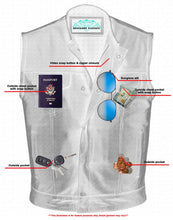 Load image into Gallery viewer, Men's AM  Black Cowhide Leather Motorcycle Vest