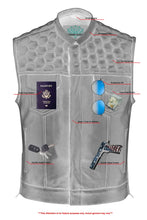 Load image into Gallery viewer, Whiskey Men's Motorcycle Leather Vest - Black