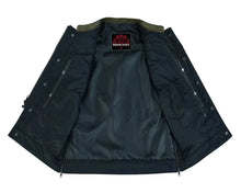 Load image into Gallery viewer, Whiskey Men's Motorcycle Leather Vest - Black