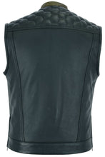 Load image into Gallery viewer, Whiskey Men's Motorcycle Leather Vest - Black