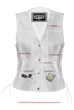 Load image into Gallery viewer, Ella Women's leather motorcycle vest -  Black