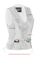 Load image into Gallery viewer, Ella Women's leather motorcycle vest -  Black