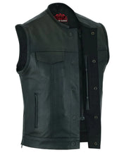 Load image into Gallery viewer, Eclipse Black Motorcycle Vest - Hidden Smart Access Pockets &amp; Durable Lining