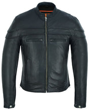 Load image into Gallery viewer, Speedster Black Men's Leather Motorcycle Jacket