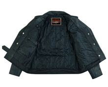 Load image into Gallery viewer, Super Arnold Men's Black Leather Jacket – Retro Design