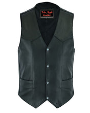 Load image into Gallery viewer, Men's Plain Side Economy Vest - Black