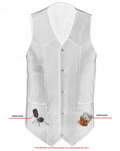 Load image into Gallery viewer, Men's Tall Classic Motorcycle Leather Vest - Black