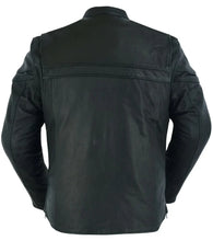Load image into Gallery viewer, Men&#39;s Sporty Lightweight Black Leather Cross Over Jacket