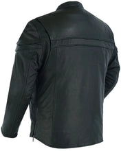 Load image into Gallery viewer, Men&#39;s Sporty Lightweight Black Leather Cross Over Jacket
