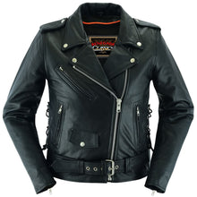 Load image into Gallery viewer, SpeedMoto Women's Leather Motorcycle Jacket
