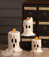 Load image into Gallery viewer, Small Flam'in Candle Luminary | Halloween Decor | Bethany Lowe