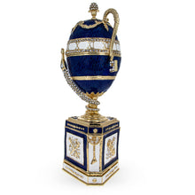 Load image into Gallery viewer, 1895 Blue Serpent Clock Musical Royal Imperial Easter Egg