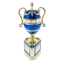 Load image into Gallery viewer, 1895 Blue Serpent Clock Royal Imperial Easter Egg 7 Inches