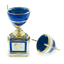 Load image into Gallery viewer, 1895 Blue Serpent Clock Royal Imperial Easter Egg 7 Inches
