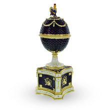 Load image into Gallery viewer, 1904 Kelch Chanticleer Royal Imperial Musical Easter Egg in Purple Enamel