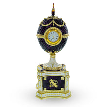 Load image into Gallery viewer, 1904 Kelch Chanticleer Royal Imperial Musical Easter Egg in Purple Enamel