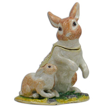 Load image into Gallery viewer, Bunny Family Trinket Box 3.25 Inches