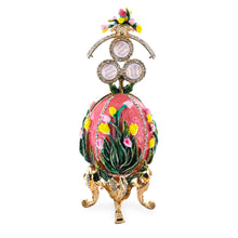 Load image into Gallery viewer, 1898 Lilies of the Valley Royal Imperial Metal Easter Egg in Pink